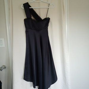 Emporio Armani Asymmetrical 100% Silk Satin Dress